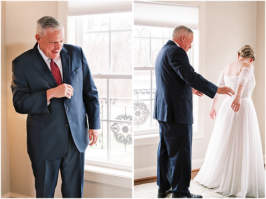 father first look reaction to daughter wedding