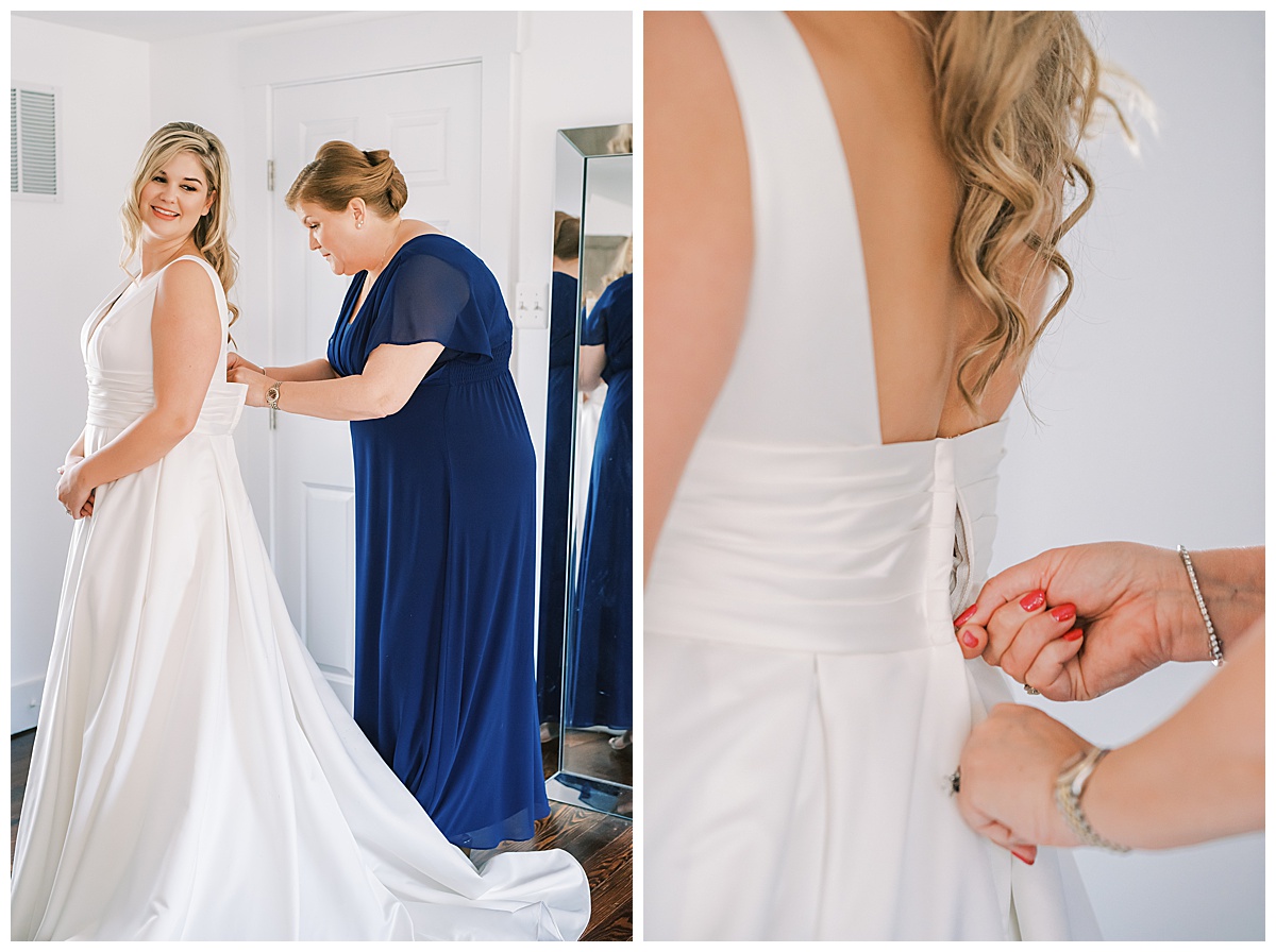 mother and bride getting ready, wedding photography