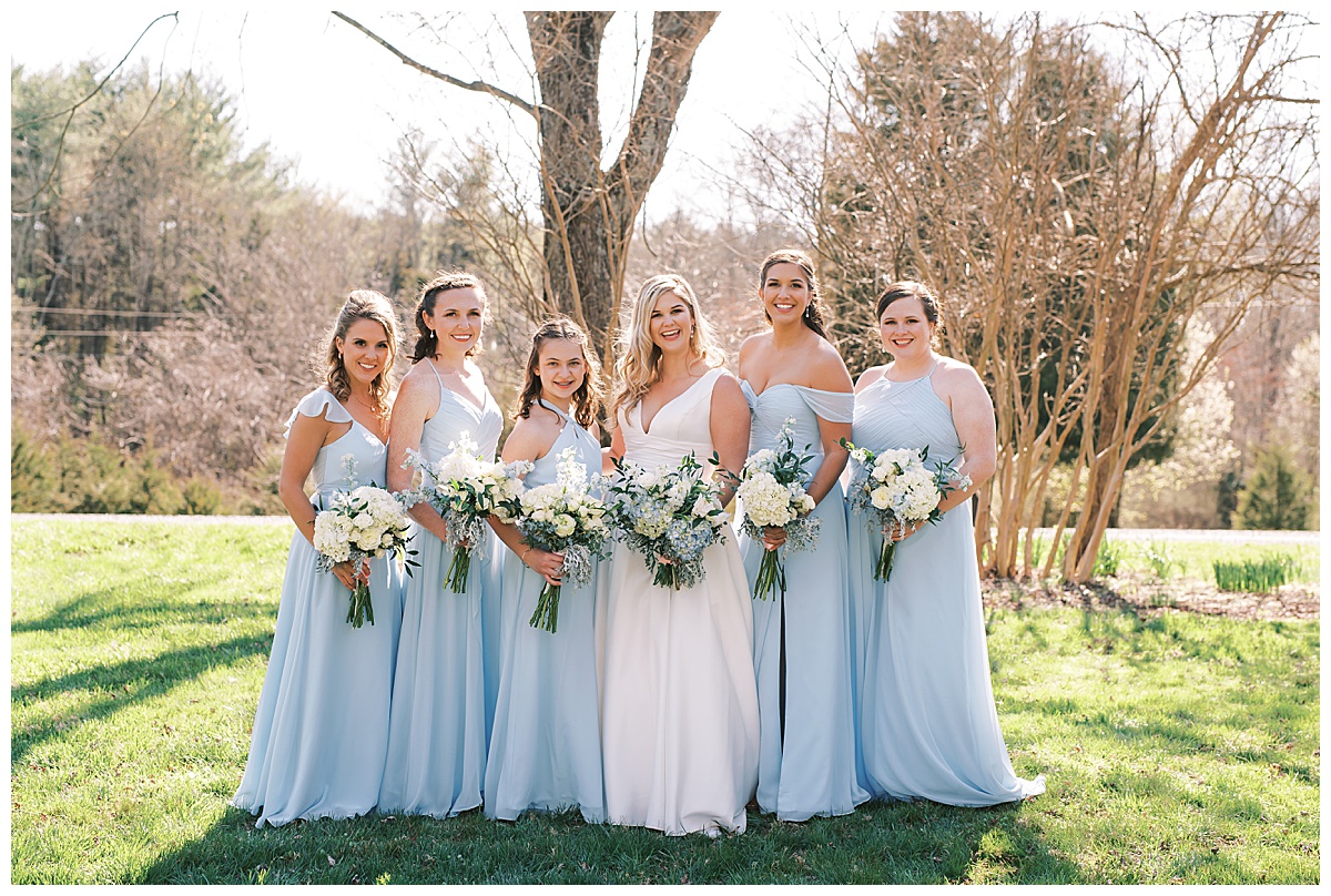 bridal party picture at 48 fields