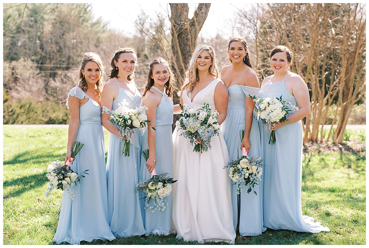 bridesmaids with bride pictures
