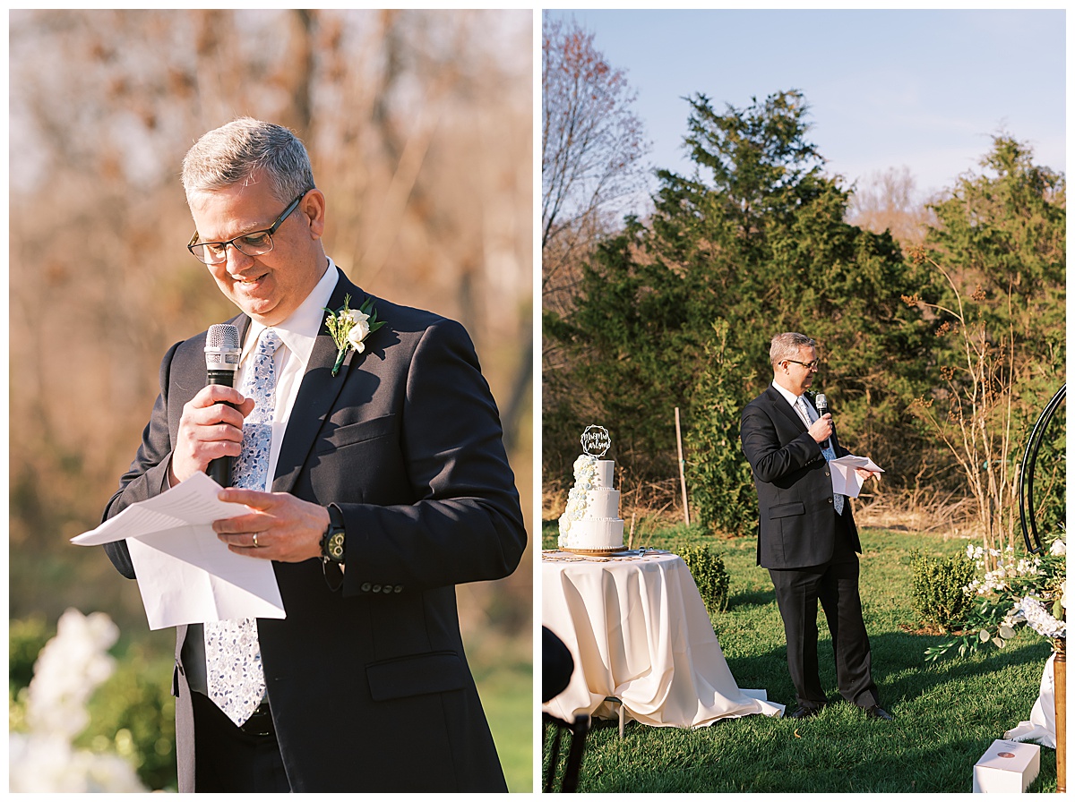 father of the bride, leesburg wedding toast