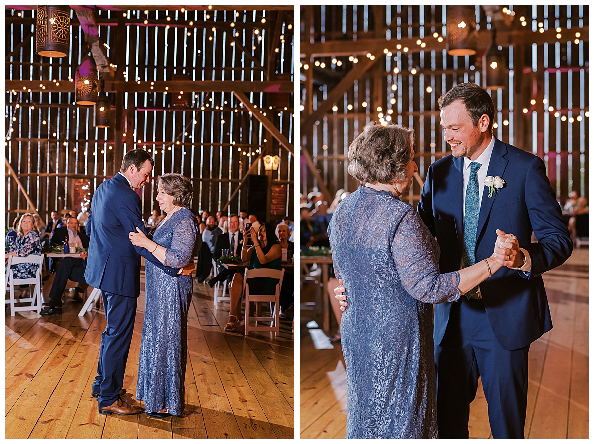 mother son first dance at riverside at the potomac wedding venue