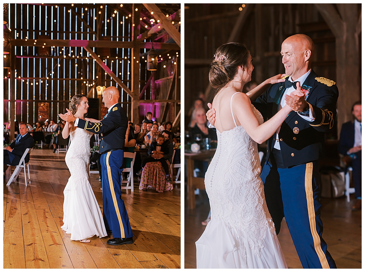 father daughter dance at wedding reception in leesburg va