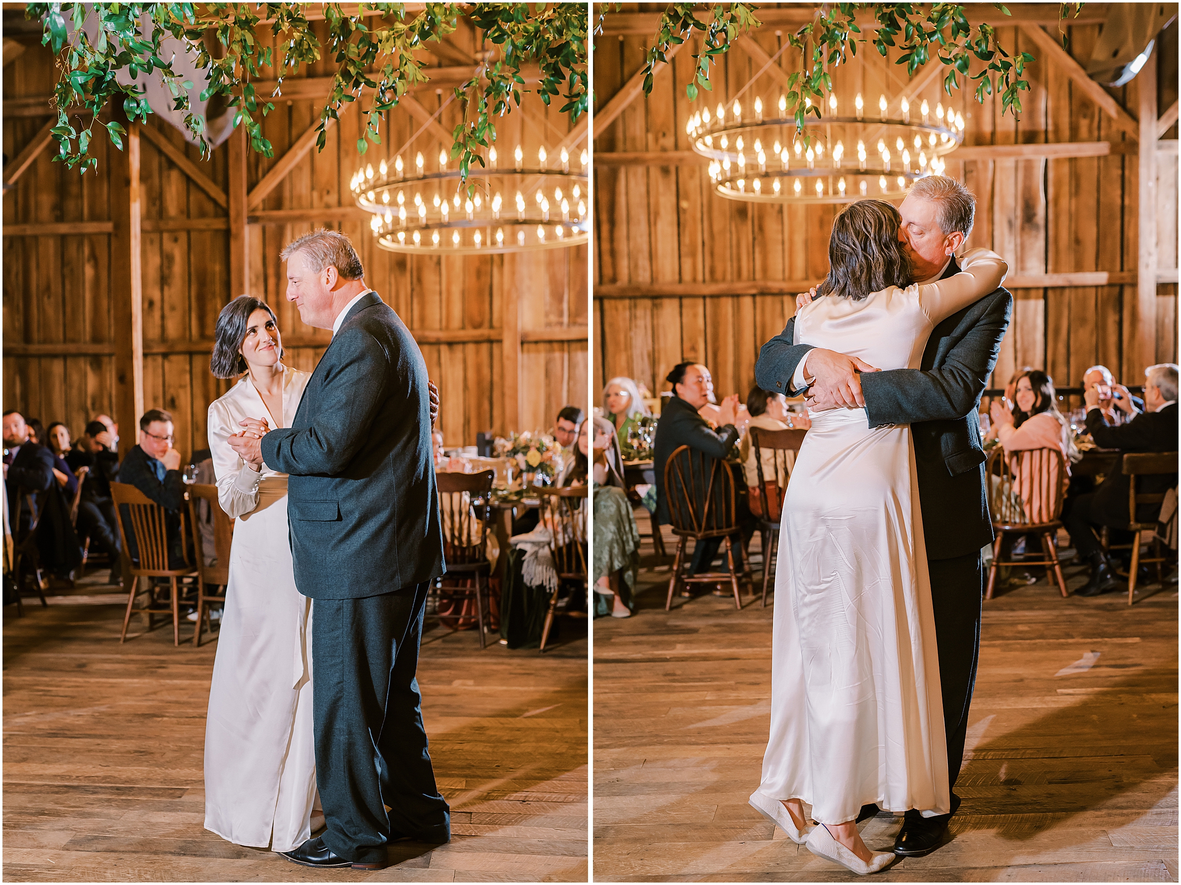 Bride and father share first dance at Tranquility Farm