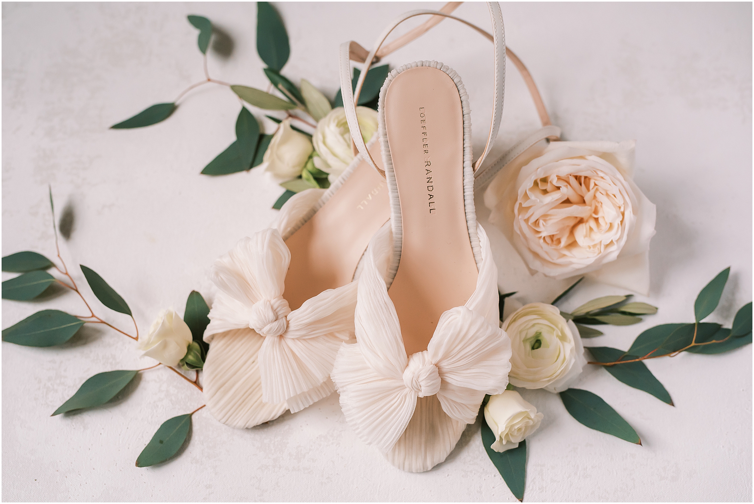 Off white bow Loeffler Randall wedding heels