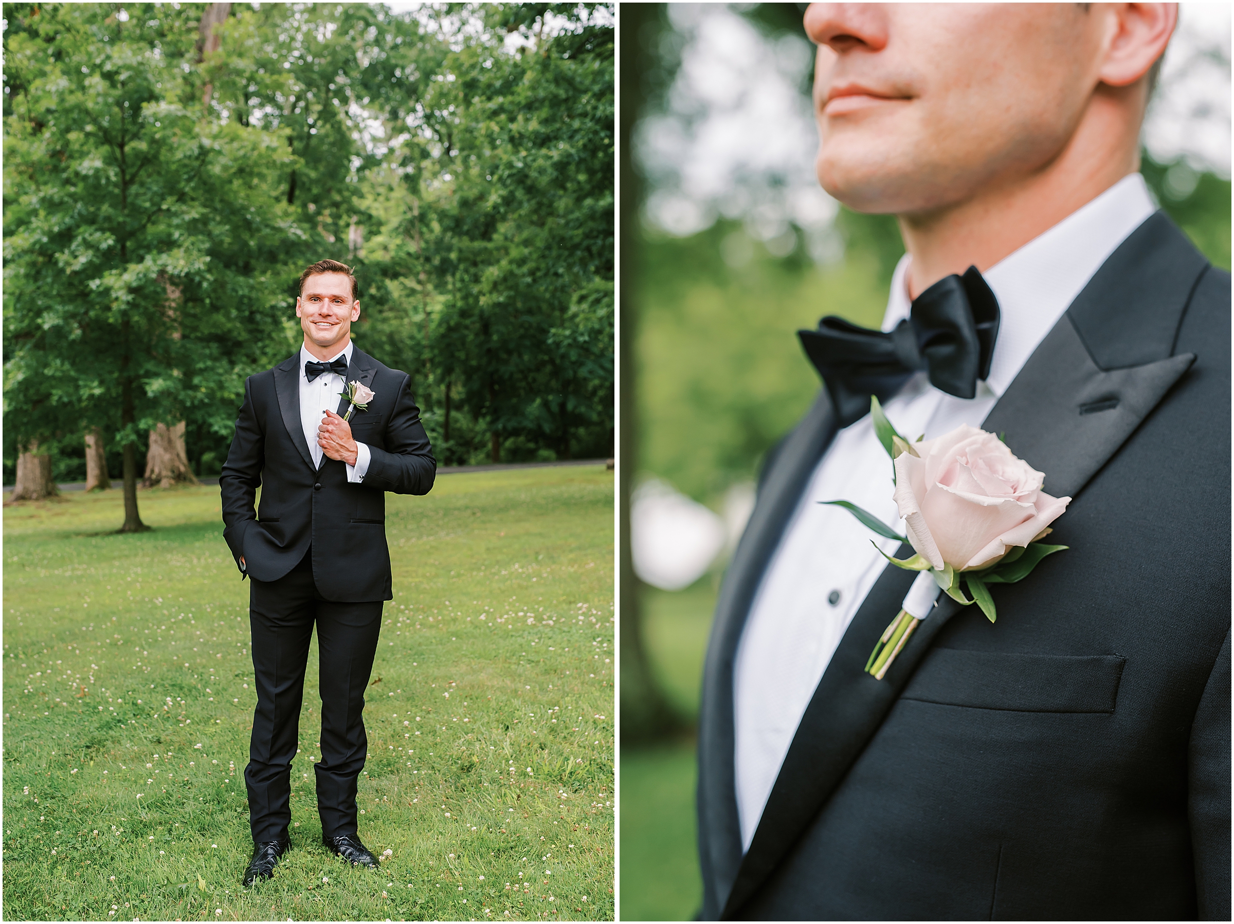 Groom portraits for wedding at Rust Manor House