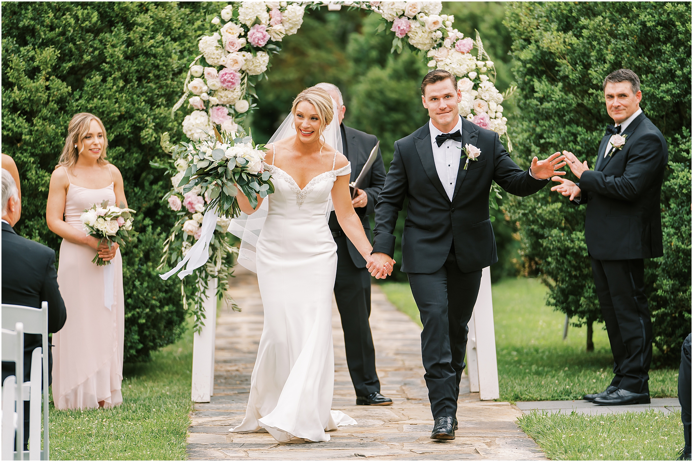 Wedding recessional at Rust Manor House