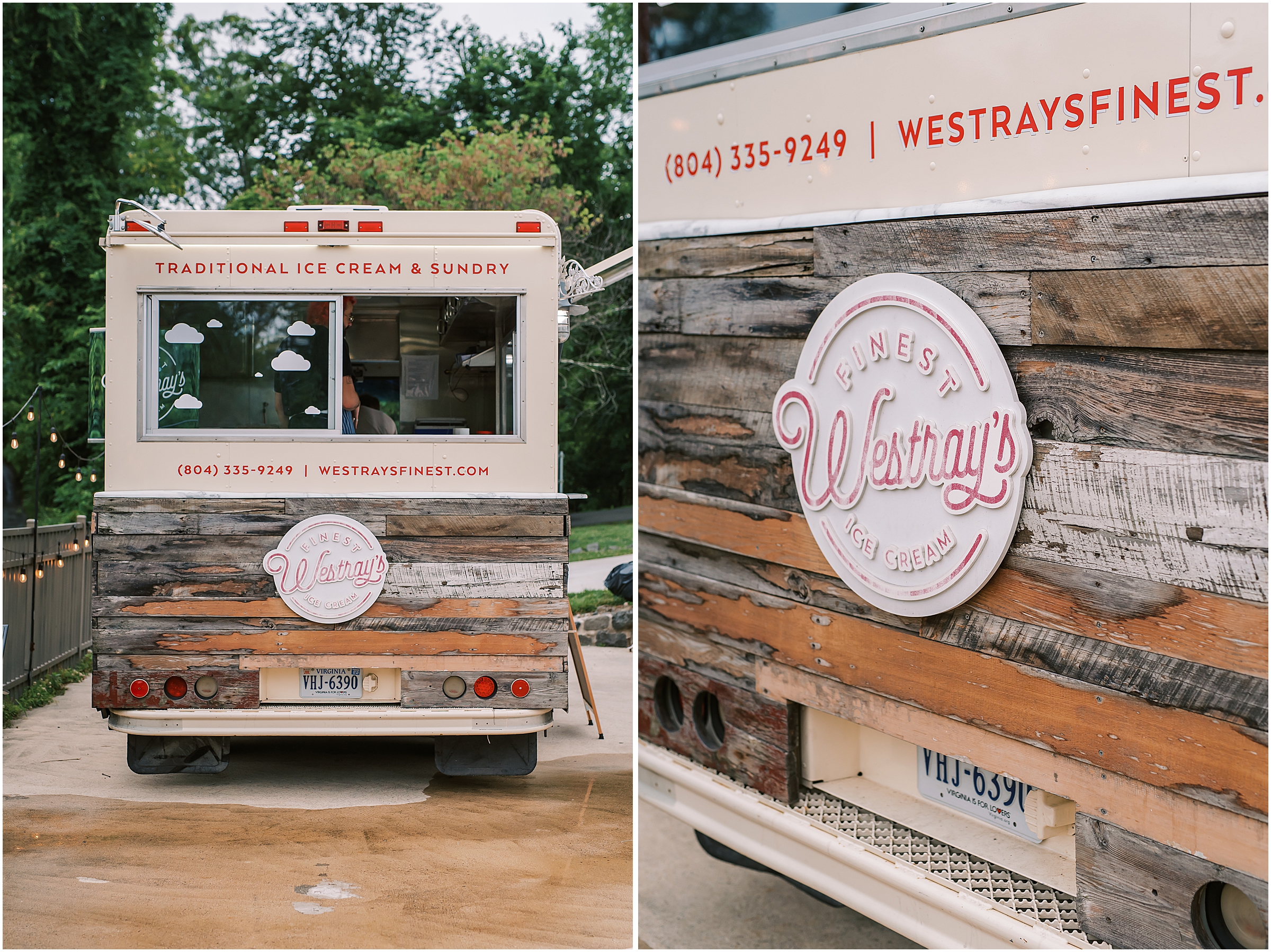 Westrays ice cream truck for wedding reception