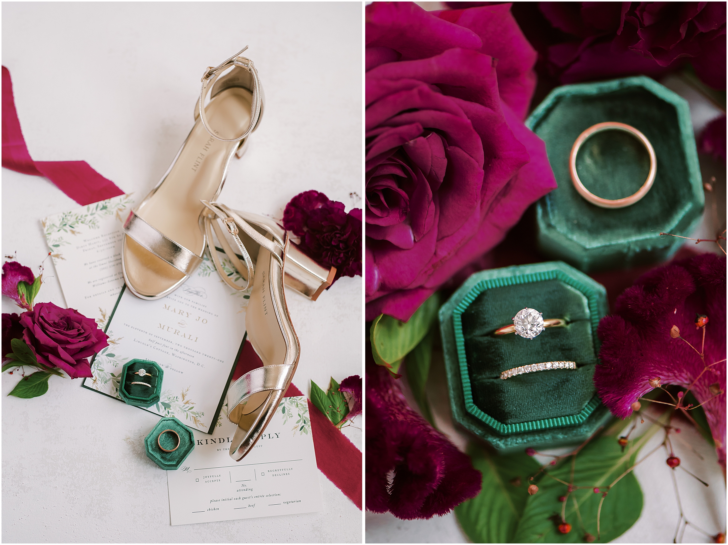Jewel-toned wedding details