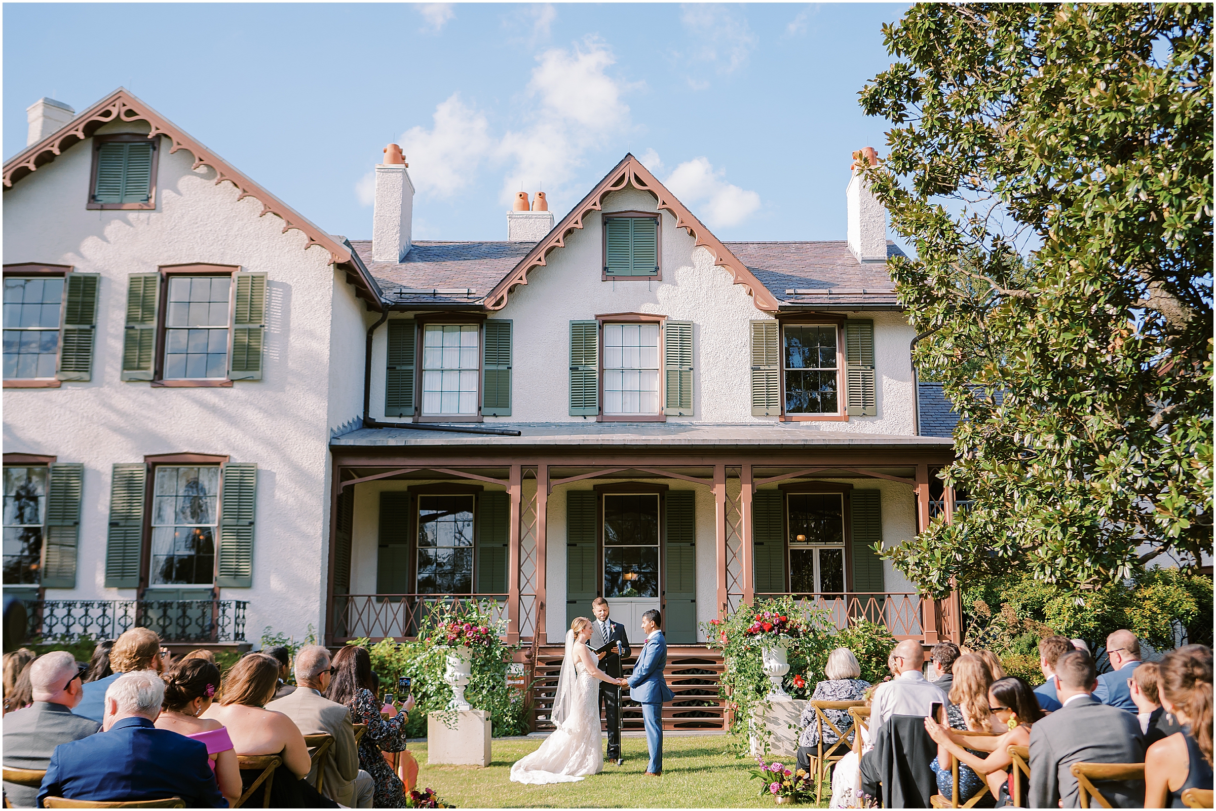 Summer wedding at President Lincoln's Cottage in Washington D.C.
