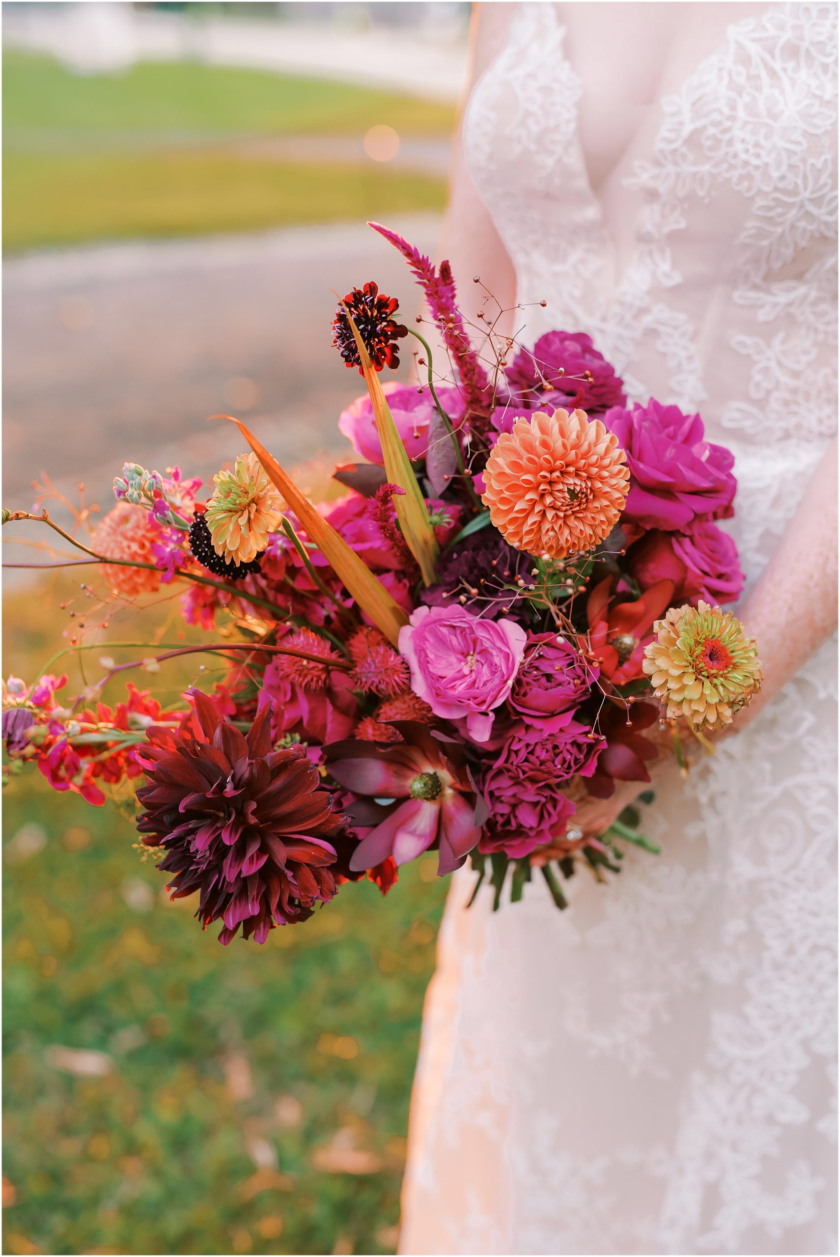 Bold and colorful wedding bouquet