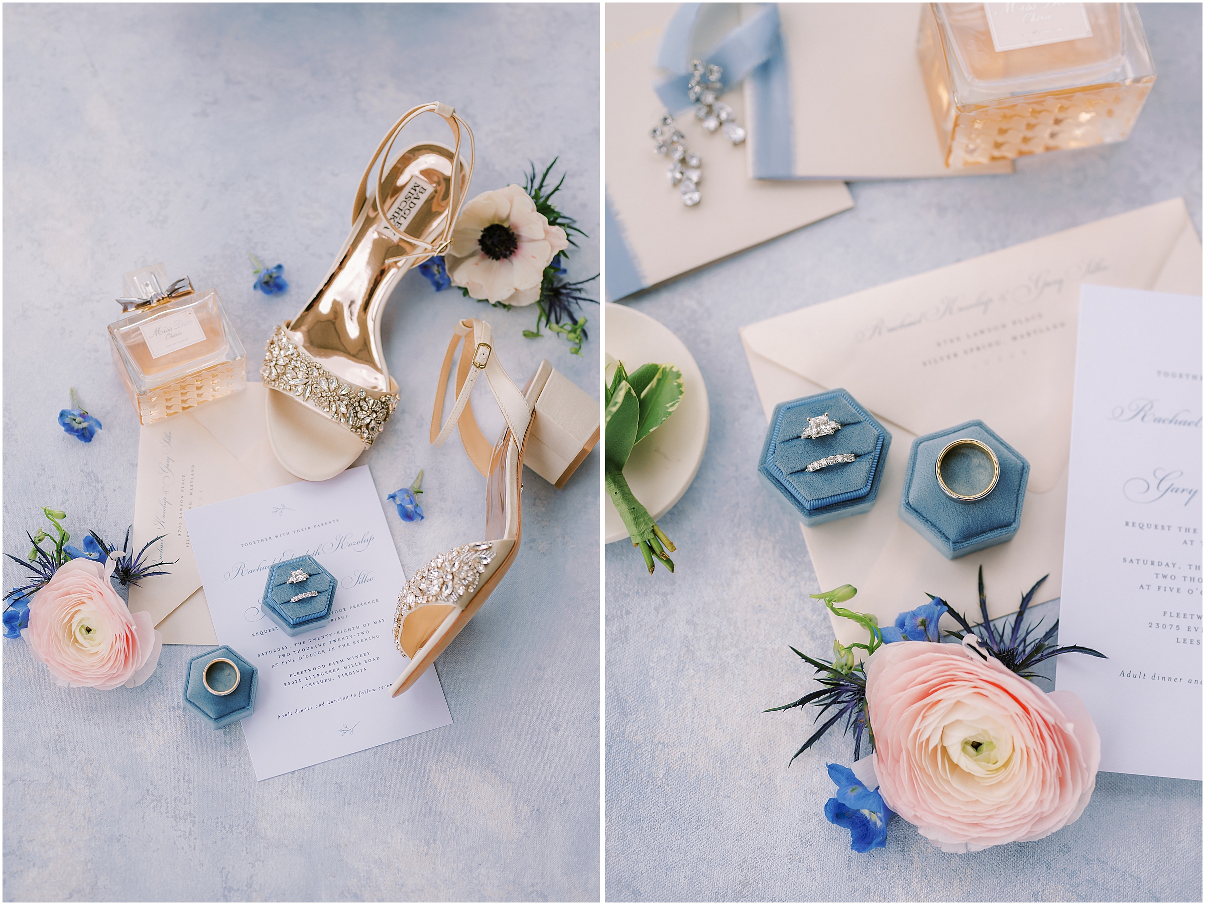 Wedding details - Rings, invitations, heels and perfume