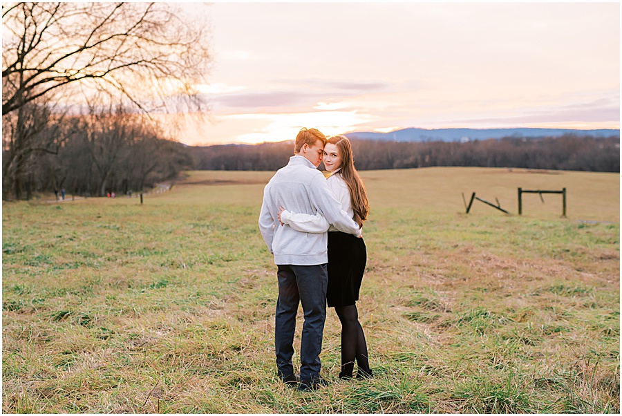 winter Maryland engagement session